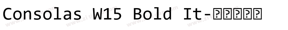Consolas W15 Bold It字体转换